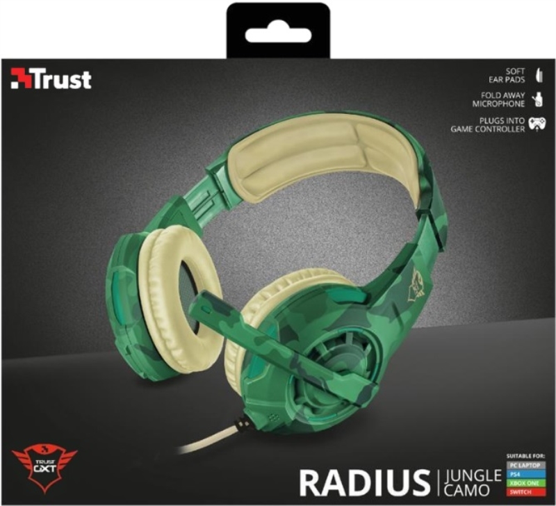 TRUST CUFFIA RADIUS GAMING GXT310D RADIUS DESERT